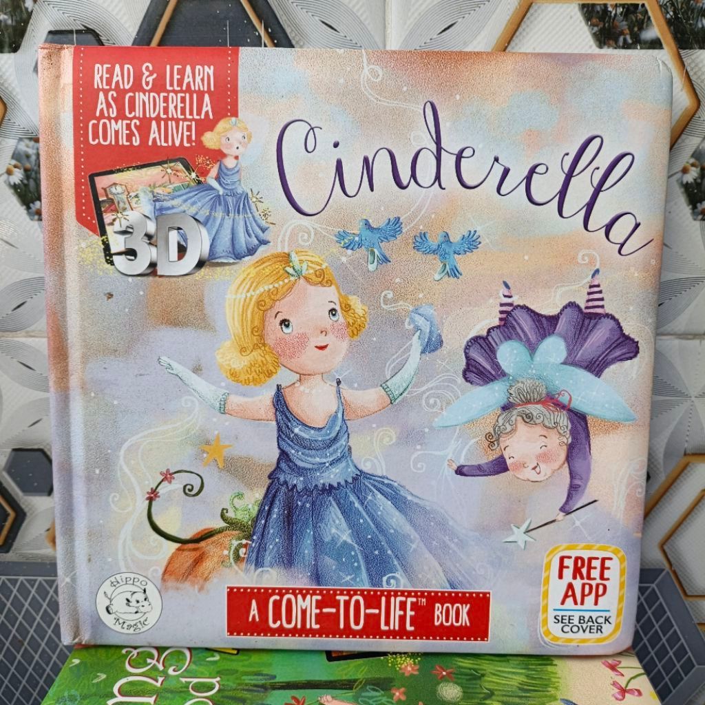 ORIGINAL BEKAS PRELOVED BUKU CERITA CINDERELLA READ & LEARN AS CINDERELLA COMES ALIVE A COME TO LIFE