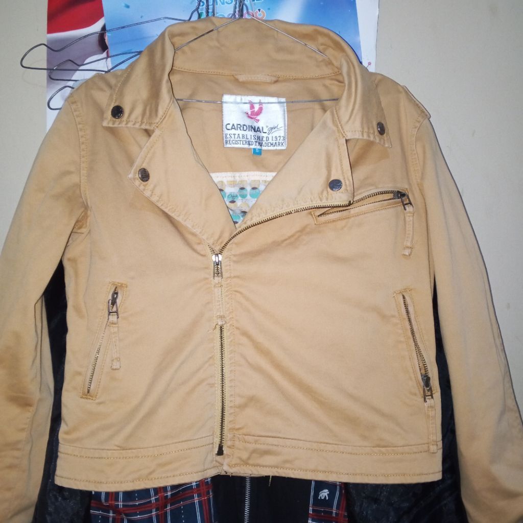 PRELOVED JACKET BIKER CARDINAL GIRL