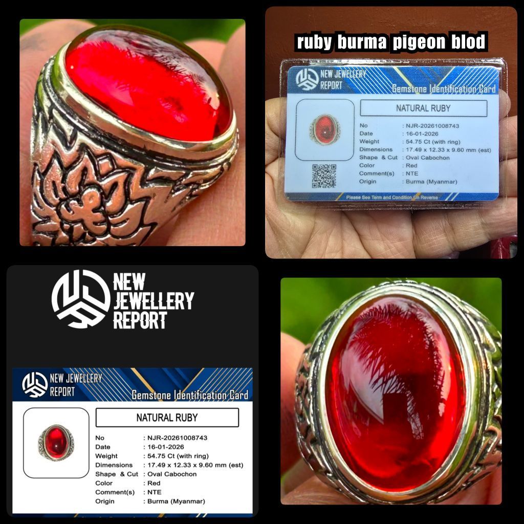 batu permata ruby burma pigeon blod HQ + memo