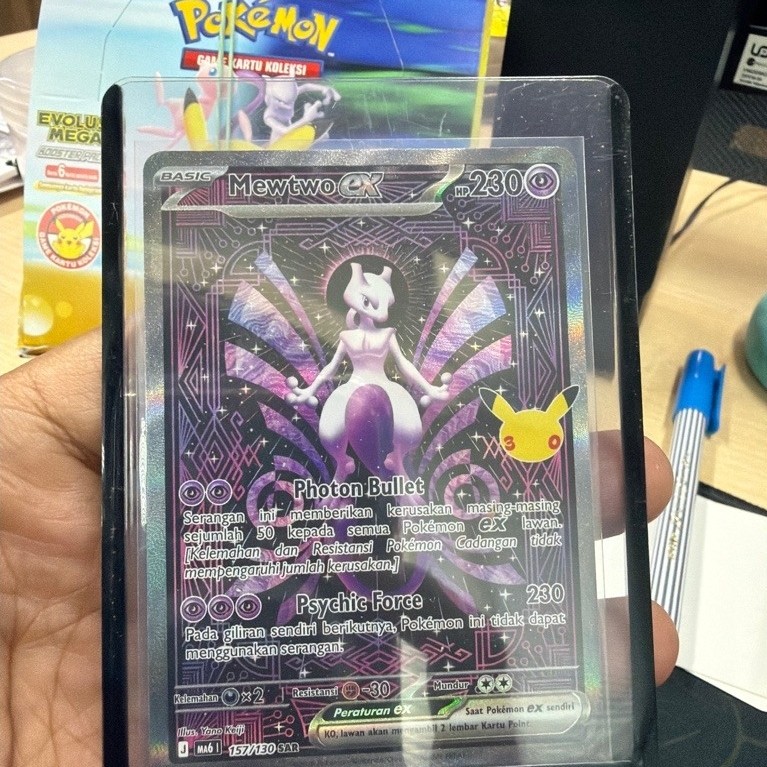 Mewtwo SAR Celebration 30th Pokemon TCG Indonesia