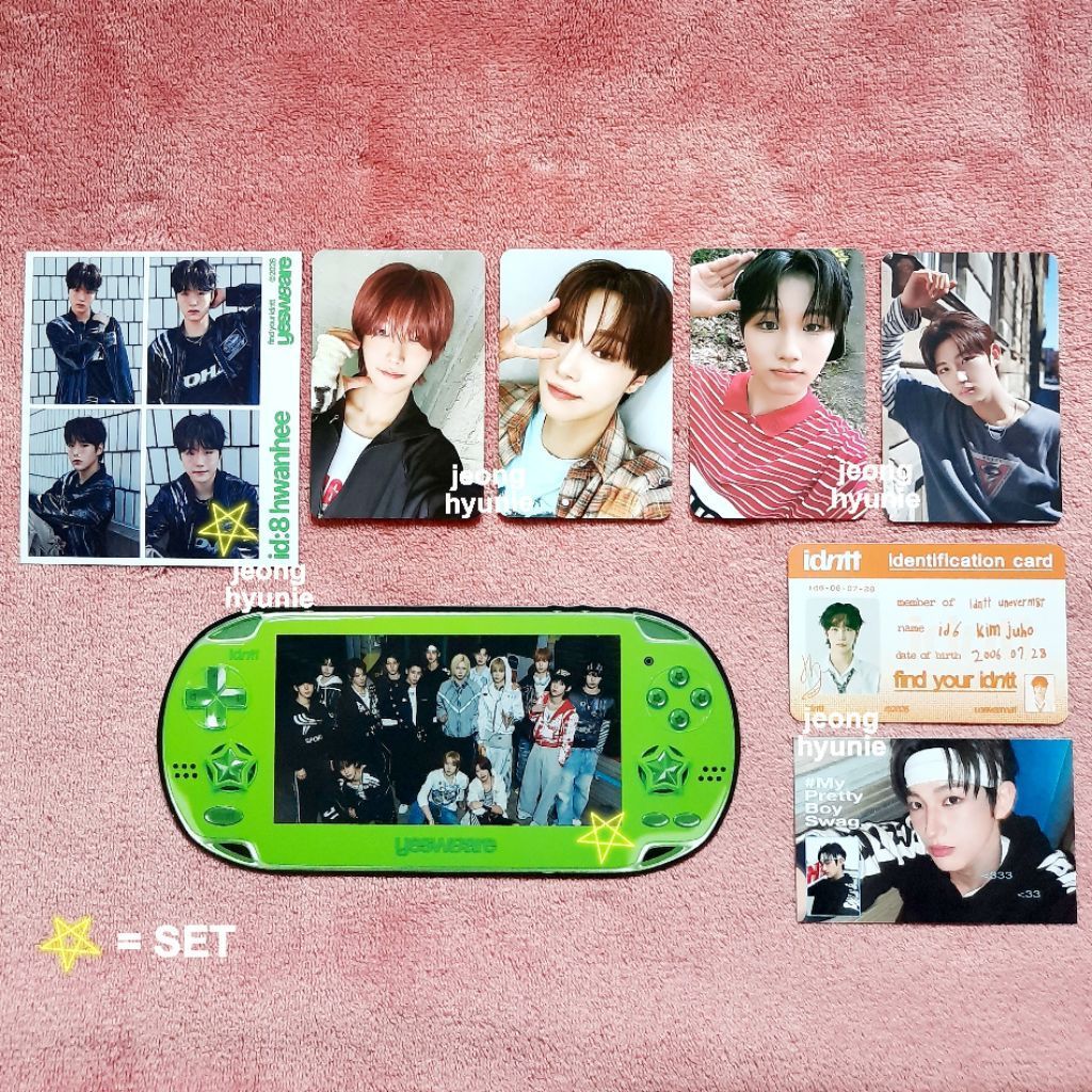 [READY] official photocard id card 4 cut idntt JiWoon, HeeJu, JuHo, HwanHee, GyeongBeen unevermet, p