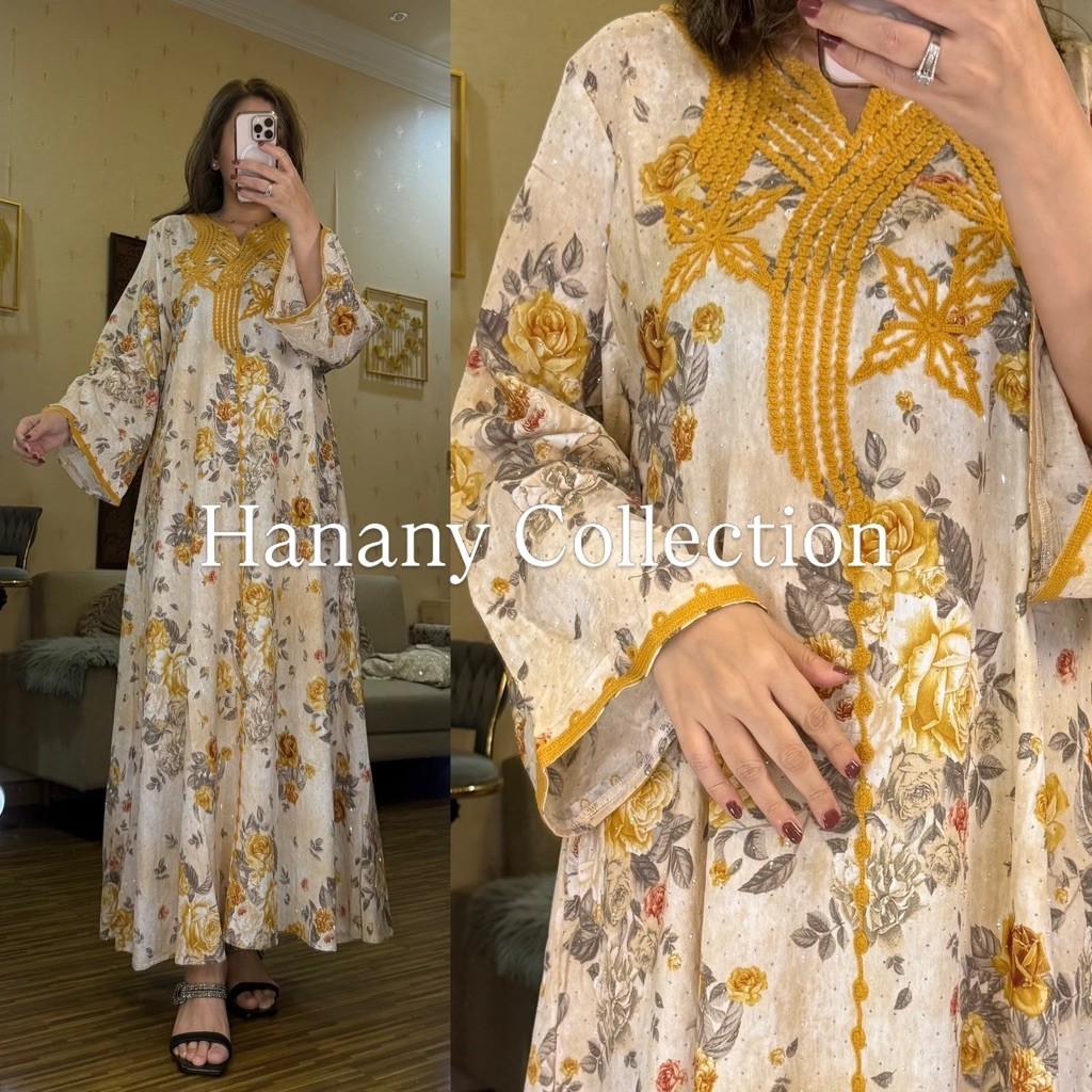 Jalabia Dubai Ori Motif Bunga