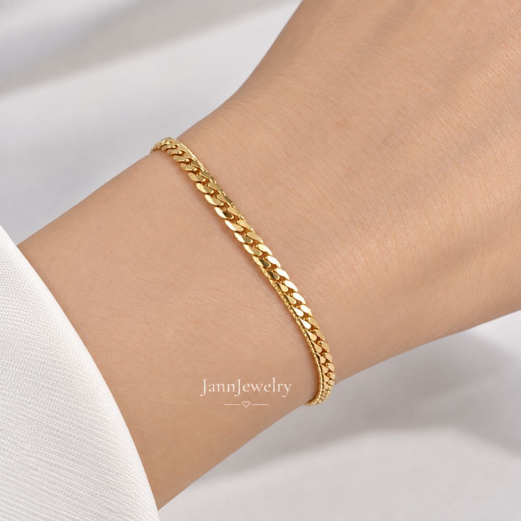 Gelang Tangan Titanium Asli Anti Karat Tidak Alergi Plat Sisik Naga