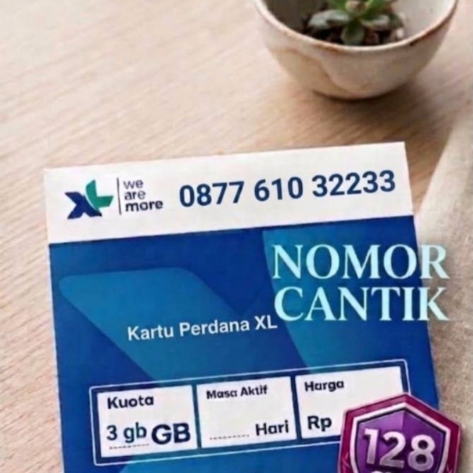 perdana XL kuota 3gb bonus 10 gb (5g)  nomor cantik siap pakai nomor sesuai foto
