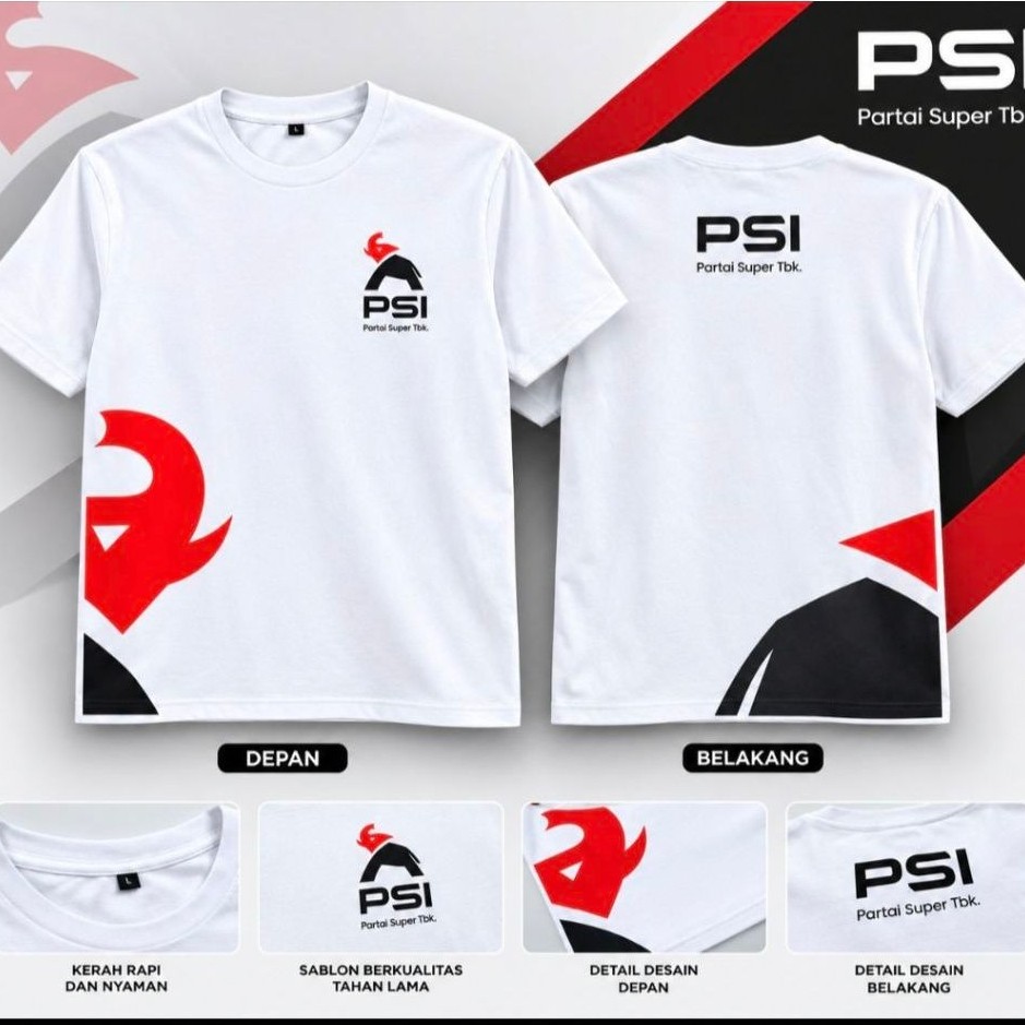 KAOS PARTAI SOLIDARITAS INDONESIA ( PSI ) LOGO GAJAH