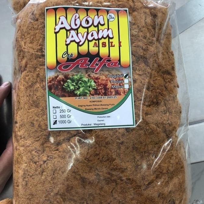 Abon ayam original manis 1 kg premium serat floss breadtalk chicken