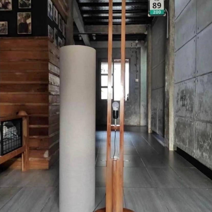 standing lamp kayu jati model japanese
