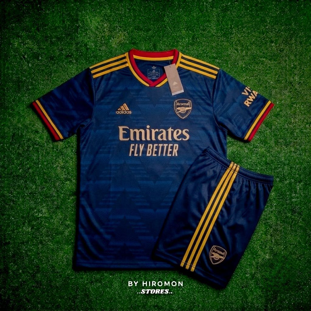 Baju bola jersey setelan Arsenal fc away 2026/27 terbaru gratis pasangan nama punggung dan nomor pun