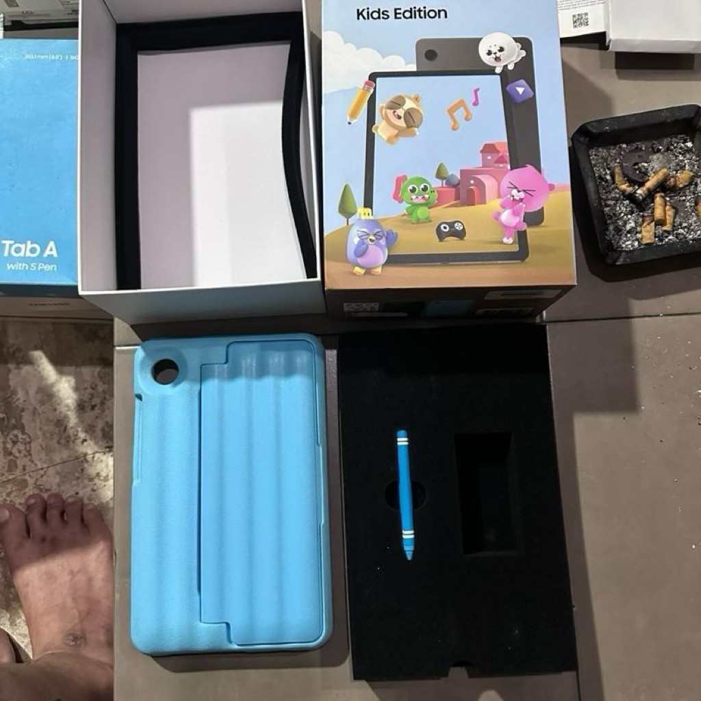case crayon touch box dus original copotan samsung galaxy tab A9 kids edition