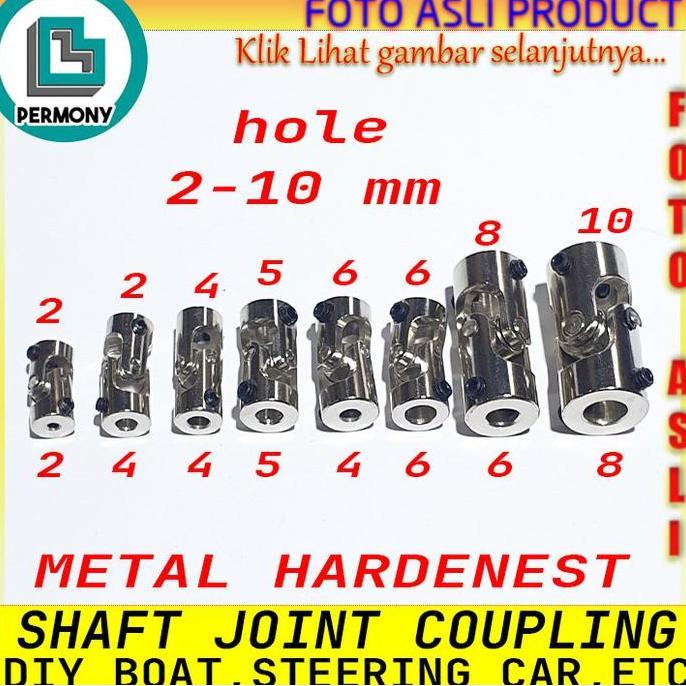JOINT UNIVERSAL MINI COUPLING ADAPTER SHAFT MOTOR RC BOAT CONVERTER SAMBUNGAN AS COUPLER KOPEL 2TO2 