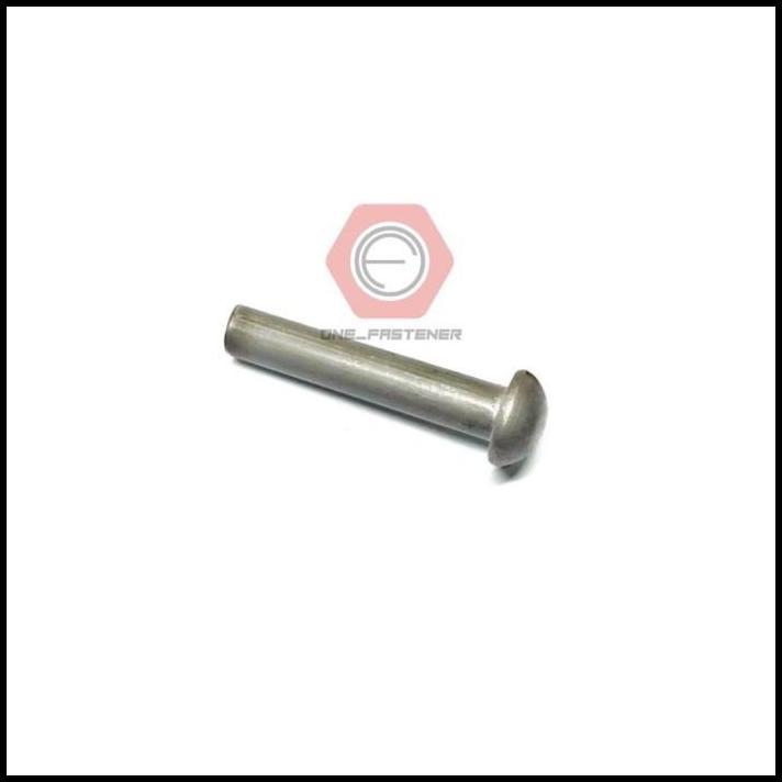 GRATIS ONGKIR 30 PCS PAKU KELING M6X20 BESI KEPALA BULAT RIVET JEMBATAN 6MM 2 CM INCH 