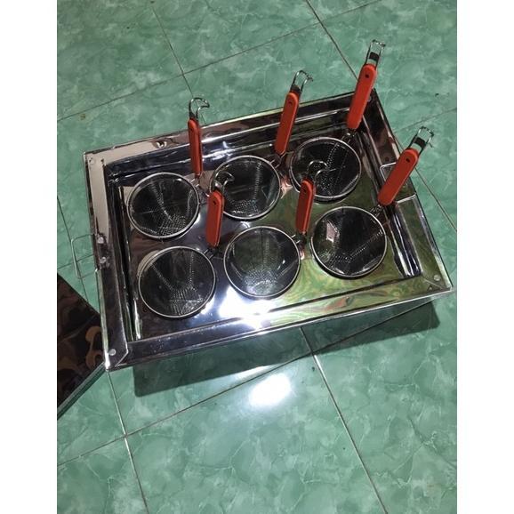 Dandang tong mie ayam pangsit kocok 6 lubang stanlist alumunium DISKON