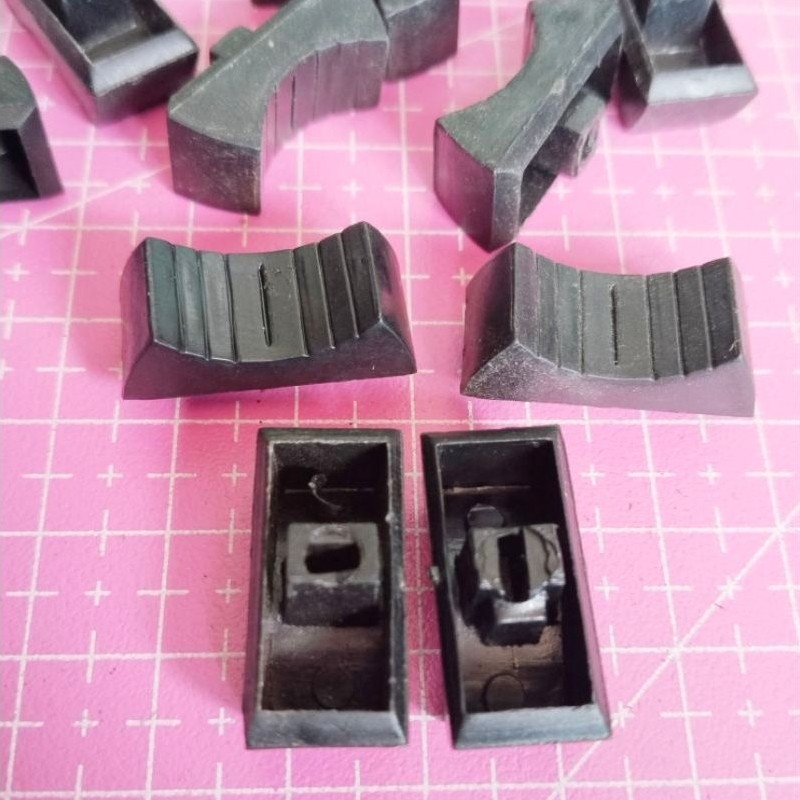 12pcs Knop Potensio Geser Knob model cekung, Slider Mixer As Kotak Gepeng