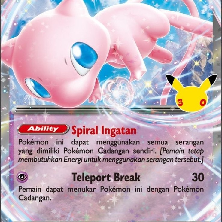 Mew ex 068/130 RR - 30Th Anniversary - Pokemon TCG Indonesia
