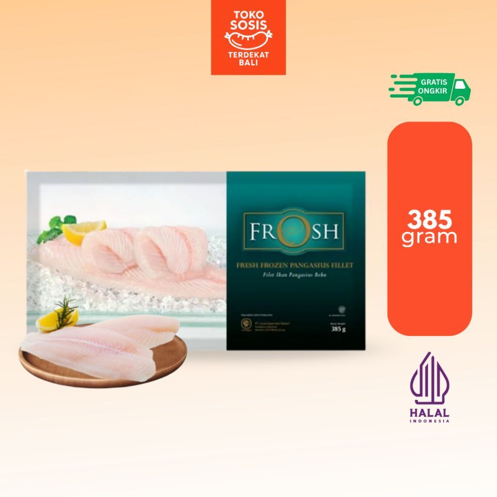 Frosh Pangasius Dori Patin Fillet 385gram | Dori Fillet NBL Frozen Segar Premium