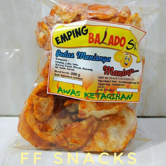 Mdsn- Emping Pedas Manis Sk / Emping Balado / Keripik Singkong Pedas Manis
