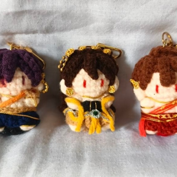 CROCHET KEYRING Dedes / Tunggul Ametung / Arok — Gantungan Kunci Novel Komik Dedes