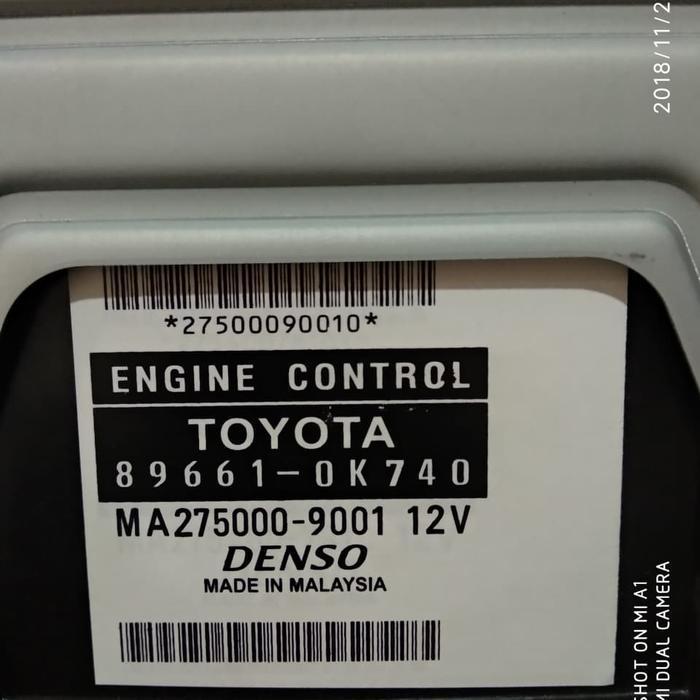KOMPUTER ATAU ECU UNTUK MOBIL TOYOTA INNOVA DAN HILUX 89661-OK740 ORIGINAL DAN TERPERCAYA