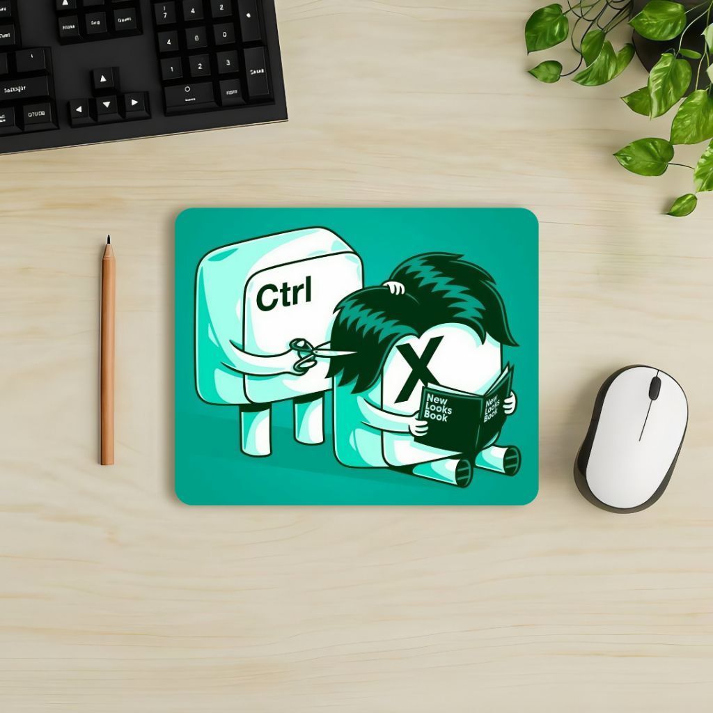 MS229 MOUSE PAD UNIK LUCU CTRL X - ALAS MOUSE KOMPUTER LAPTOP - MOUSEPAD 22 x 18 CM