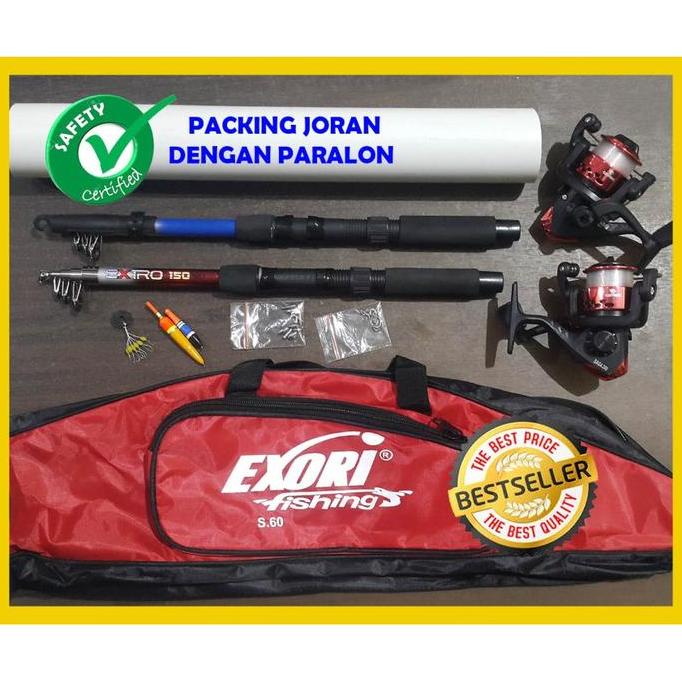 2 Set Alat Pancing 150(Joran Tas Reel ++) Full set Joran: Harga Promo