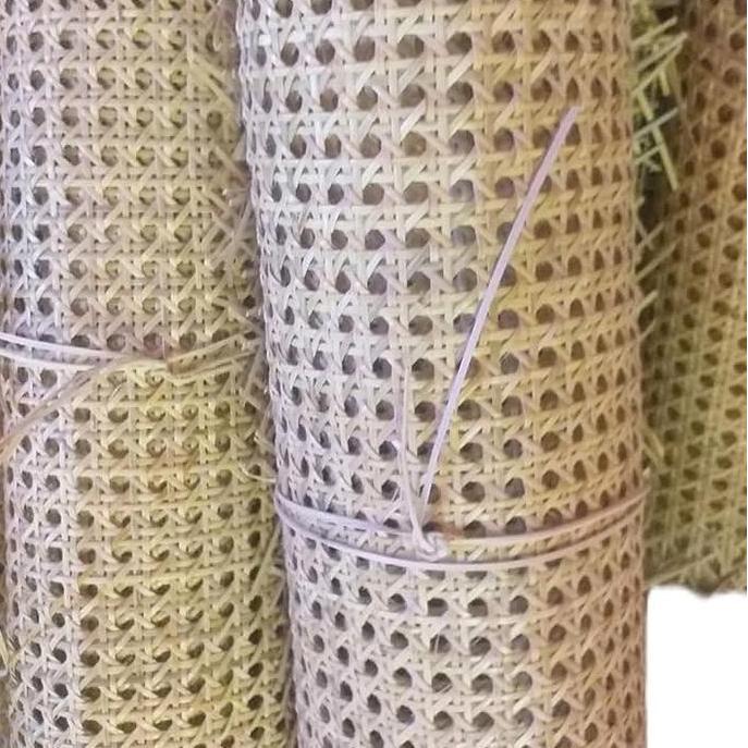 PREMIUM Lembaran webbing anyaman Rotan motif Mataero bunga tanjung bahan Furniture Mebel