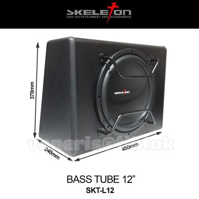 Basstube Mobil 12 Volt Dengan Subwoofer 10" atau 12" Merk Skeleton Dengan Power Amplifier