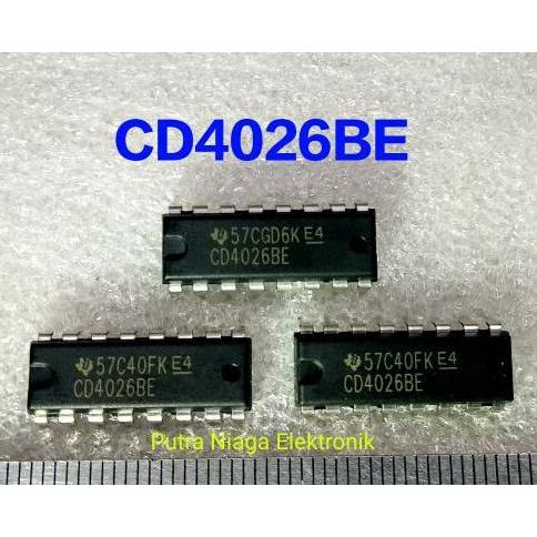IC CD4026BE DIP 16 PIN CD4026 / TC4026 / HEF4026 / HCF4026