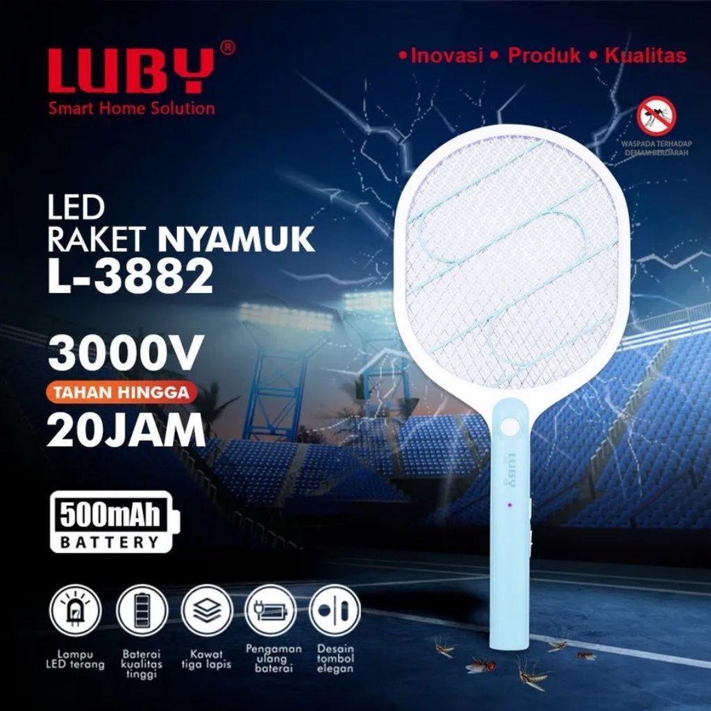 LUBY Raket Nyamuk L-3882