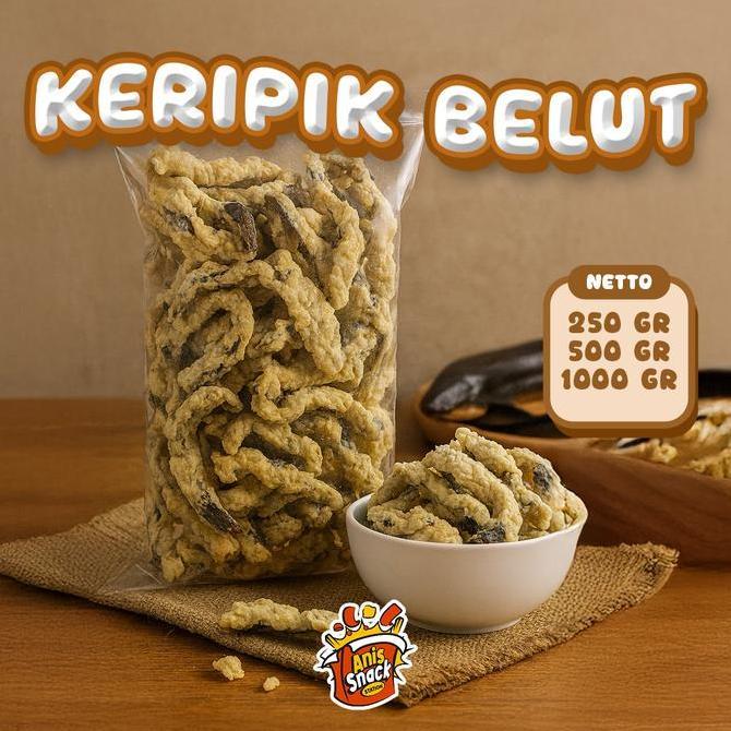 Keripik Belut Crispi / Keripik Belut Balut Tepung Original / Keripik Belut Renyah