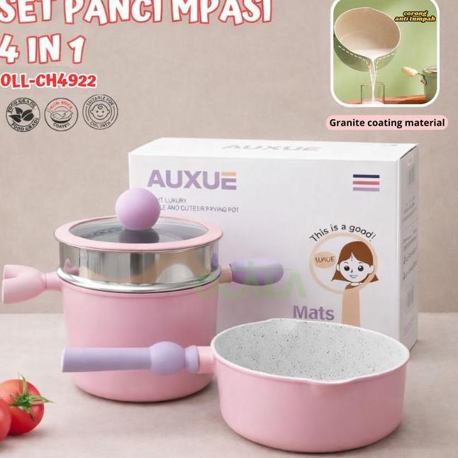 Set Panci Mpasi Panci Panci 4Pcs Panci Granit Oll49Chenware