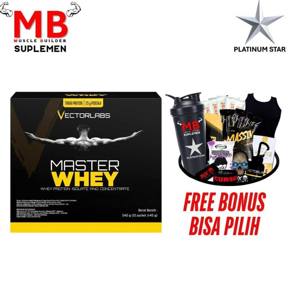 Master Whey 12 sachet 1 BOX KOTAK saset sachets Protein Concentrate Isolate 3 10 lb lbs Nutrition Ev