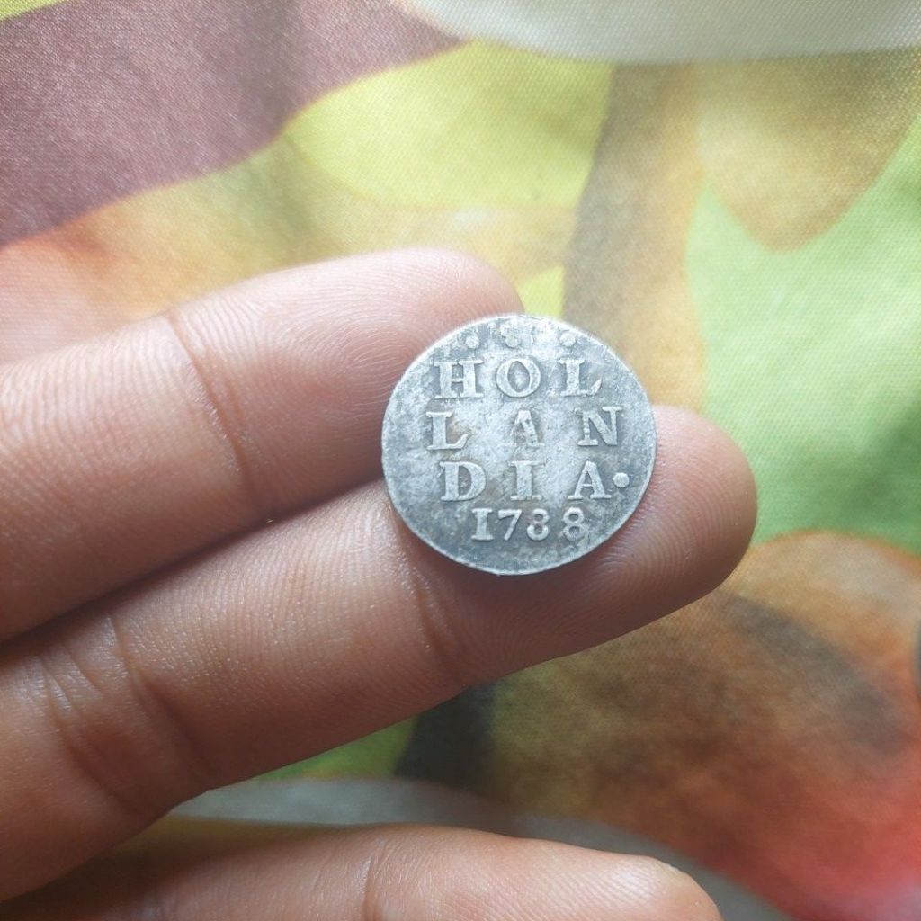Koin perak holandia tahun 1788 asli original.