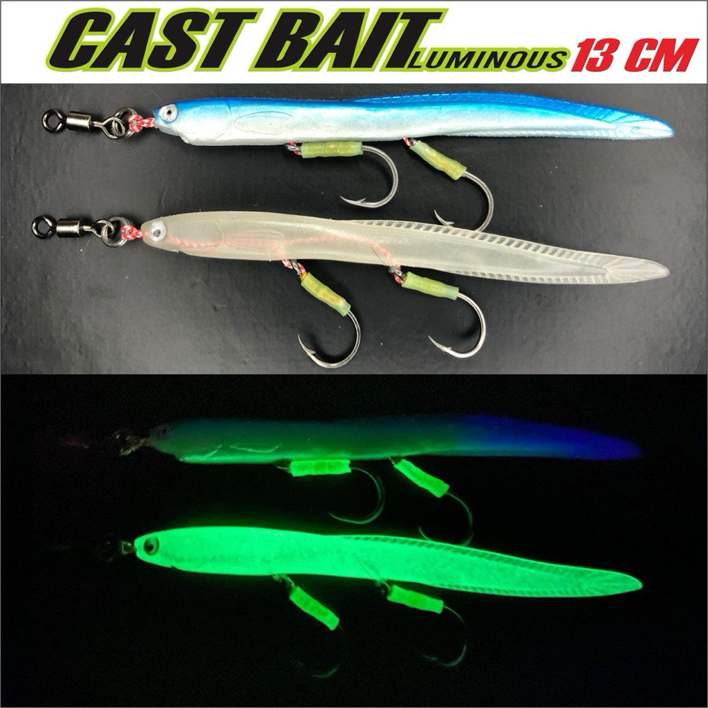 Umpan softlure menyala dalam gelap untuk casting jigging murah