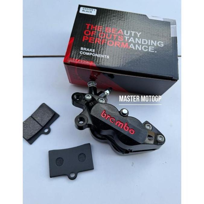kaliper big pot BRCMBO titanium grey 4 piston Kanan kepala babi big pot 4 piston kaliper rem depan c