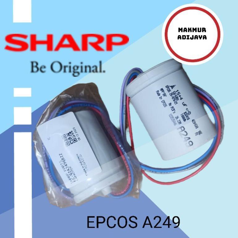Capasitor Kapasitor Mesin Cuci 14Kg 2 tabung Original EPCOS A249 15uF + 4uF