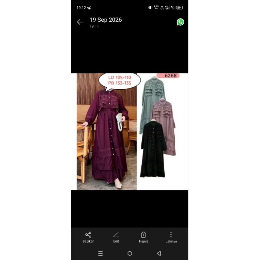 dress katun mix renda import