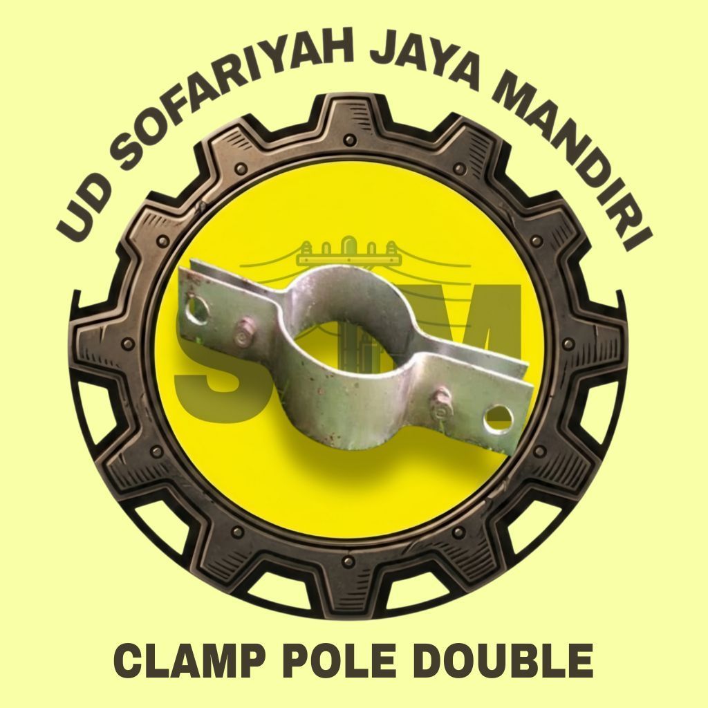 Clam Pole  // Clam Pole Double // Klem Pool // Pole Clam 2 lubang  // Clamp Pole