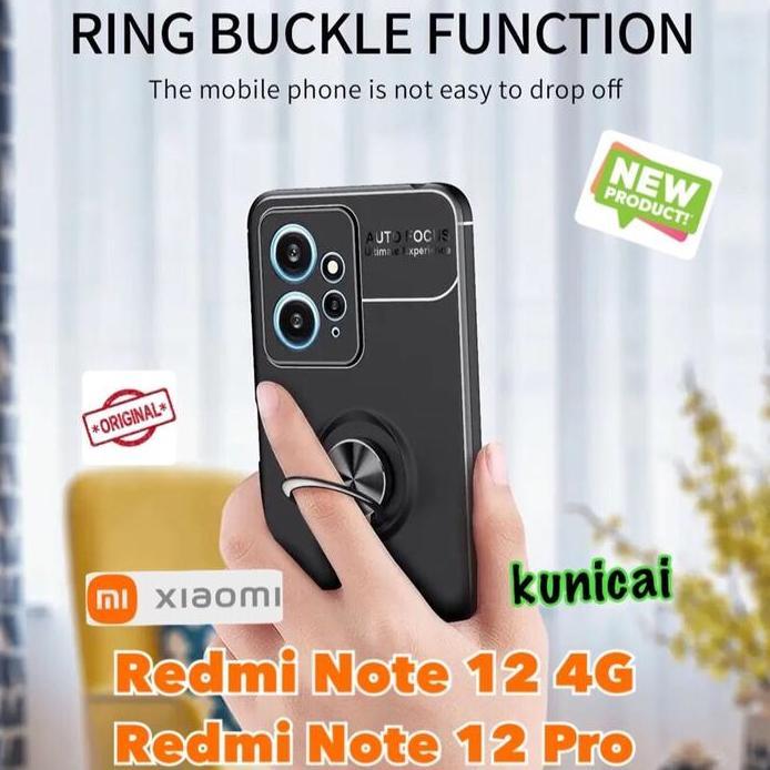 PREMIUM CASING REDMI NOTE 12 PRO 4G 5G RING ARMOR CASE SOFTCASE NOTE12