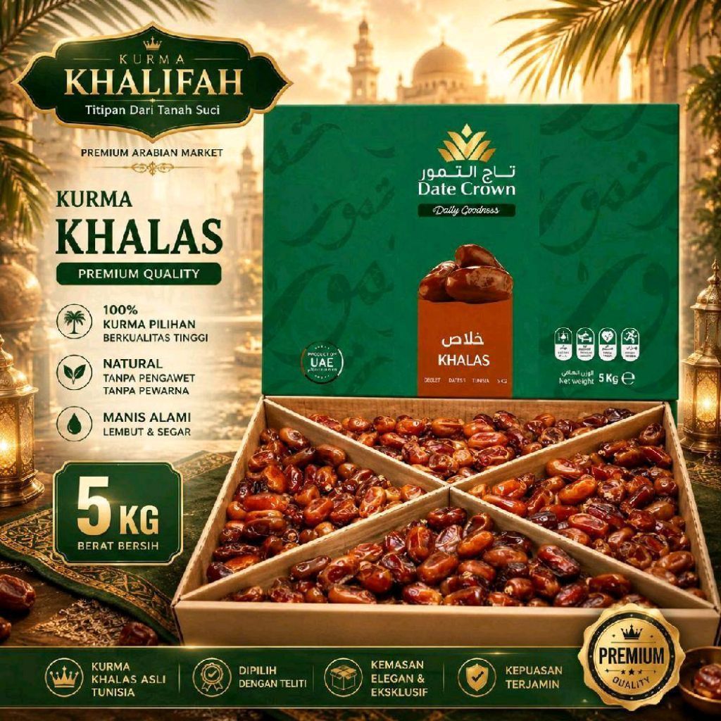 Kurma Khalas Date Crown 5 Kg | Date Crown Khalas