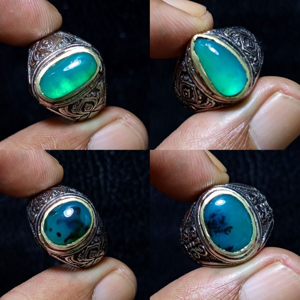 batu bacan doko/cincin batu bacan doko natural/batu bacan doko asli (No Tritmen)/batu akik