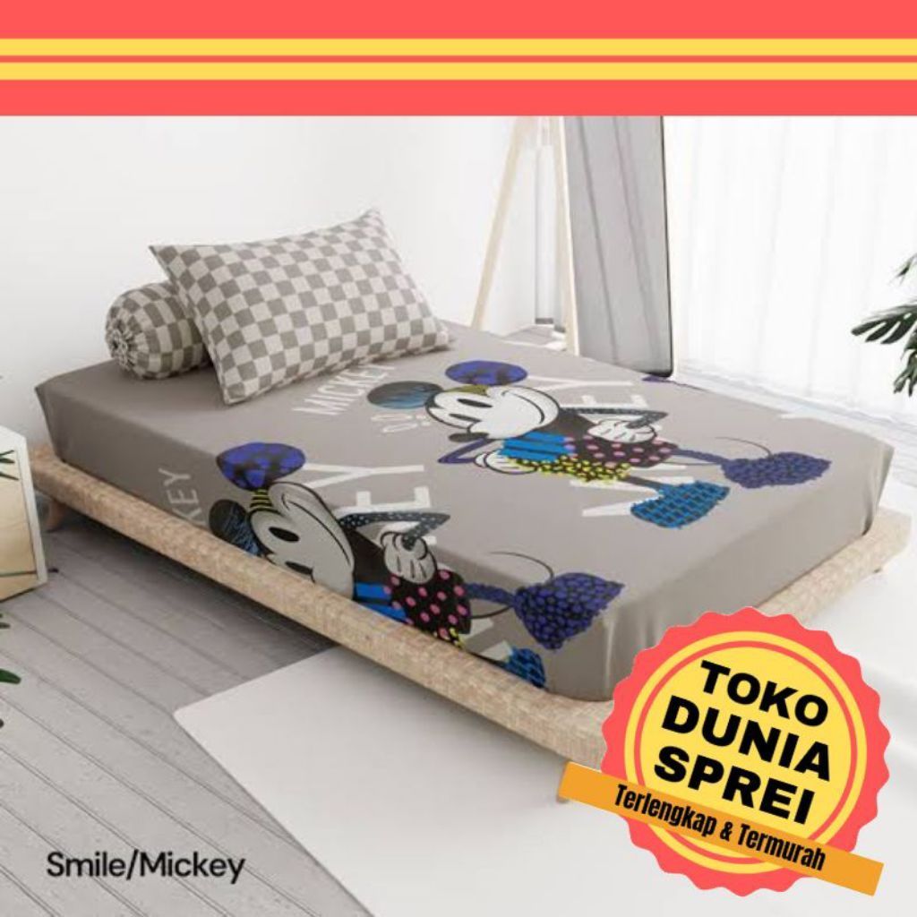 Sprei California 100x200 Motif Smile Mickey