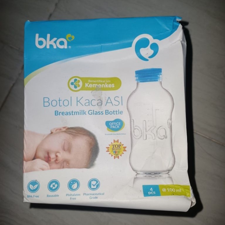BKA Botol Kaca Asi 4 Pcs / Botol Asi Kaca BKA New
