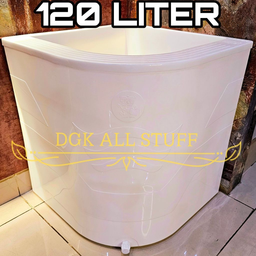 Bak Ember Tempat Air Sudut Oval Petak Kamar Mandi Toilet WC PVC Plastik Jumbo Besar 120L 120 L 120 L
