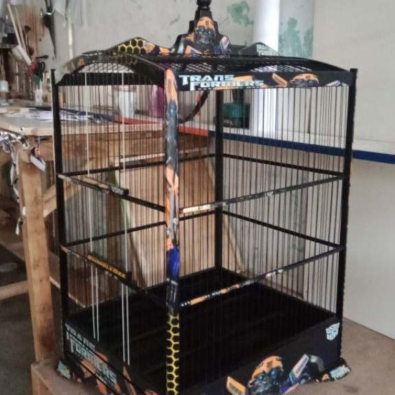 sangkar burung decal custom jeruji fiber