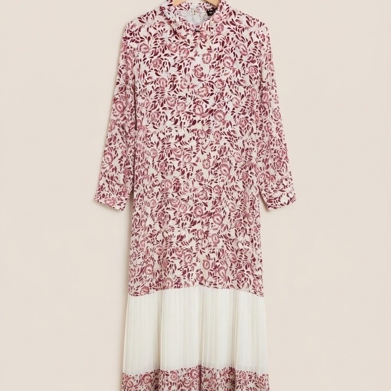 DRESS PLISKET BUNGA
