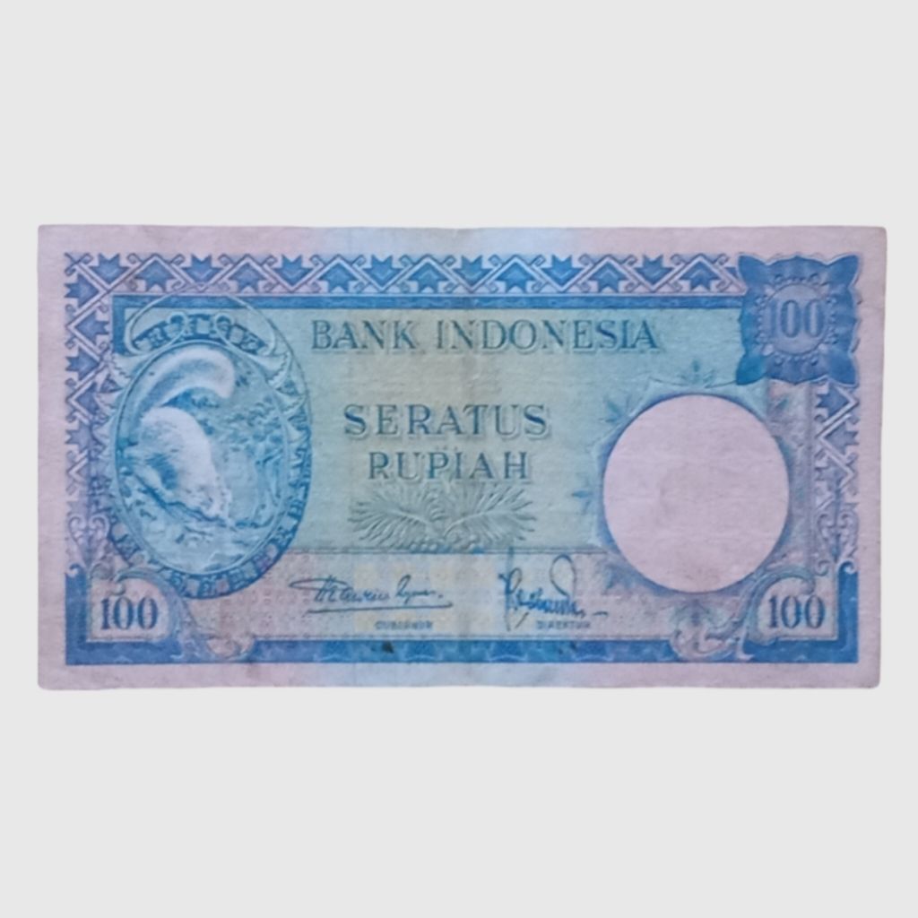Uang Kuno 100 Rupiah Tupai 1957