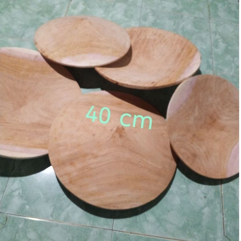 dulang emas kayu mahoni berkualitas ukuran 40 cm