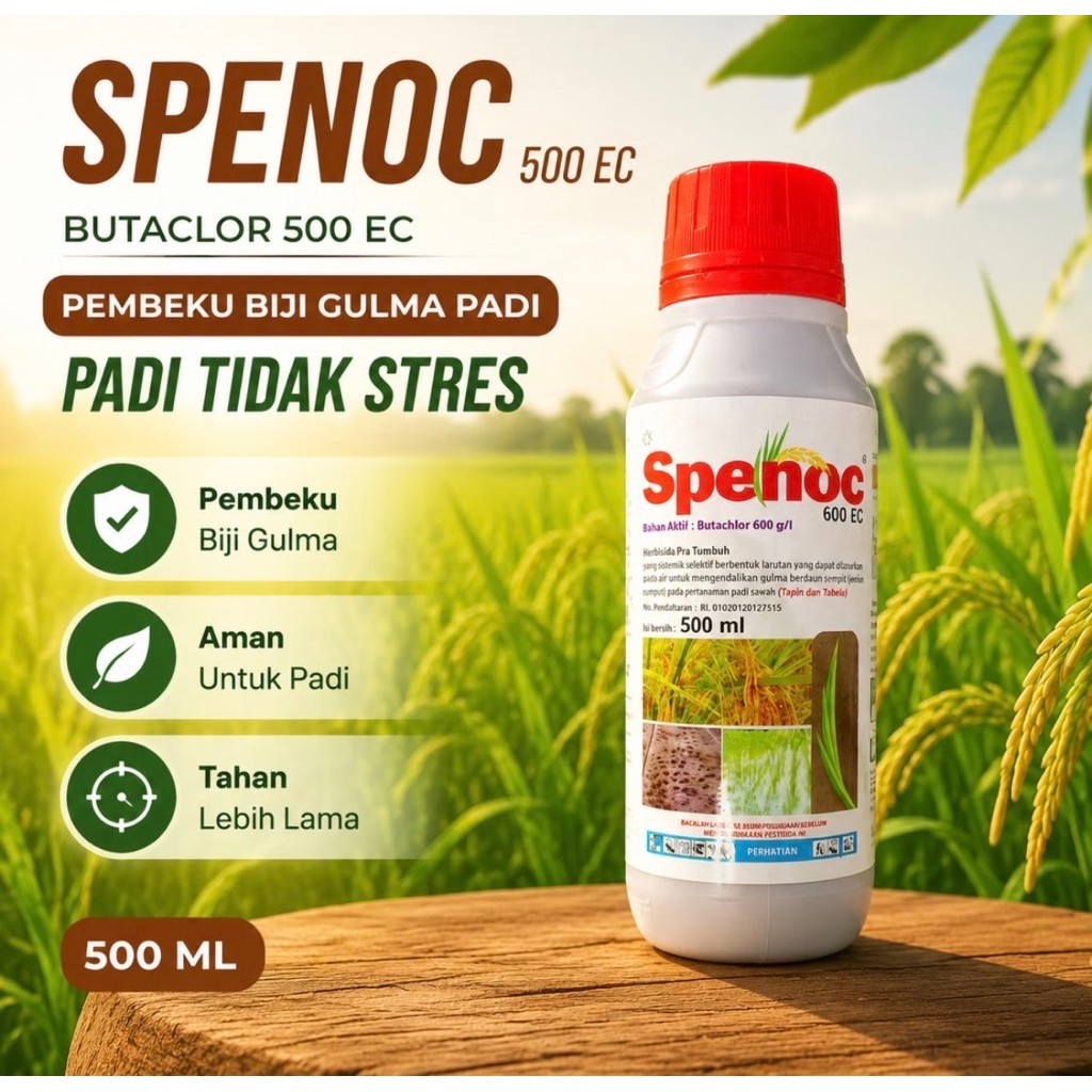 Herbisida Spenoc 500 Ml Pembeku Biji Gulma Padi