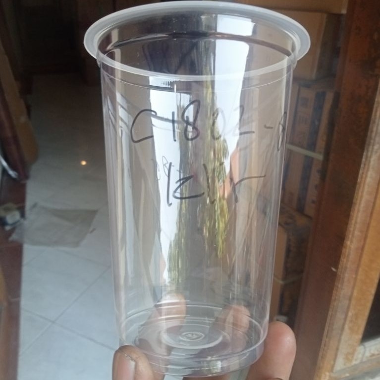 GELAS CUP 18 OZ DATAR 8 GRAM MEREK KLIR LIKE STARINDO GROSIR