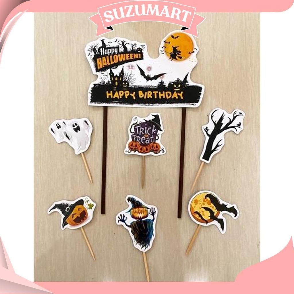 TOPPER HALLOWEN / TOPPER KUE HALLOWEEN / CAKE TOPPER HALLOWEEN Terbaru